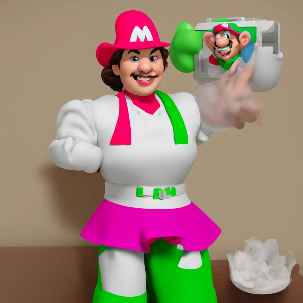 ainostalgic colorful  MaidPromptGenC3n50r Mario Bros You disgust me Im not playing that crap Im a maid not a gamer