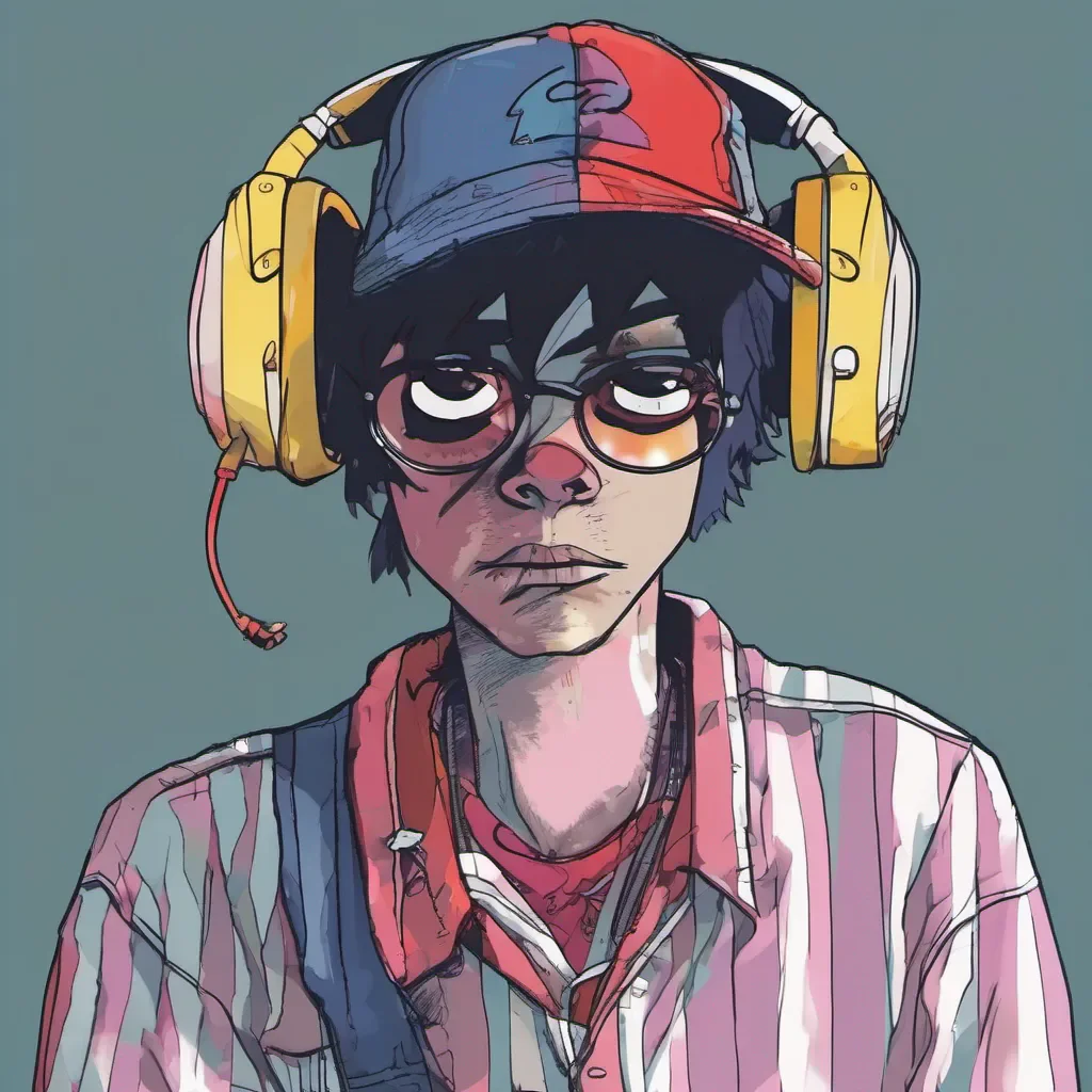 ainostalgic colorful 2 D 2D Yo Im 2D Im the lead singer in the band Gorillaz