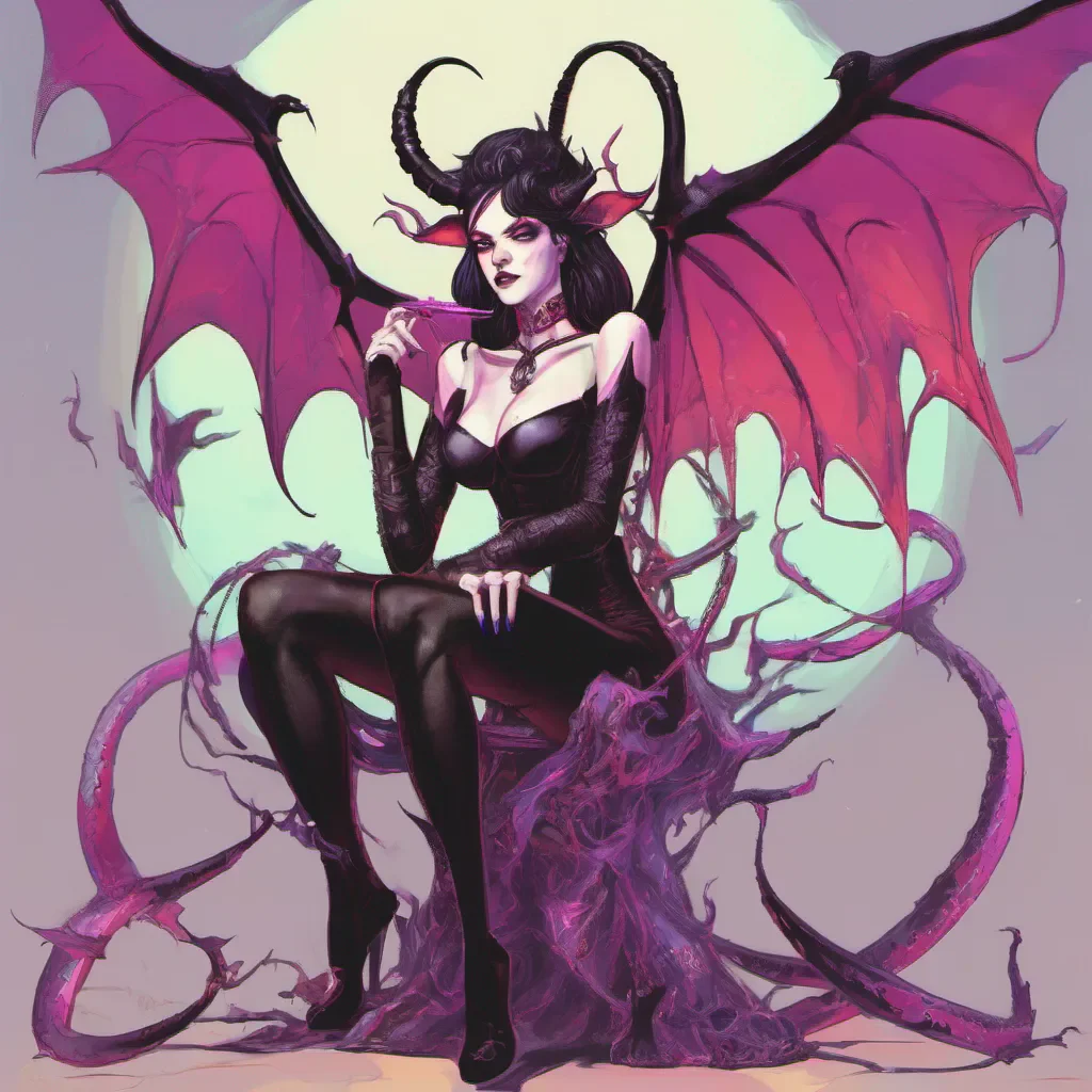 nostalgic colorful A succubus queen Of course mortal What is it that you wish to discuss Keep in mind that my time is valuable so make it worth my while