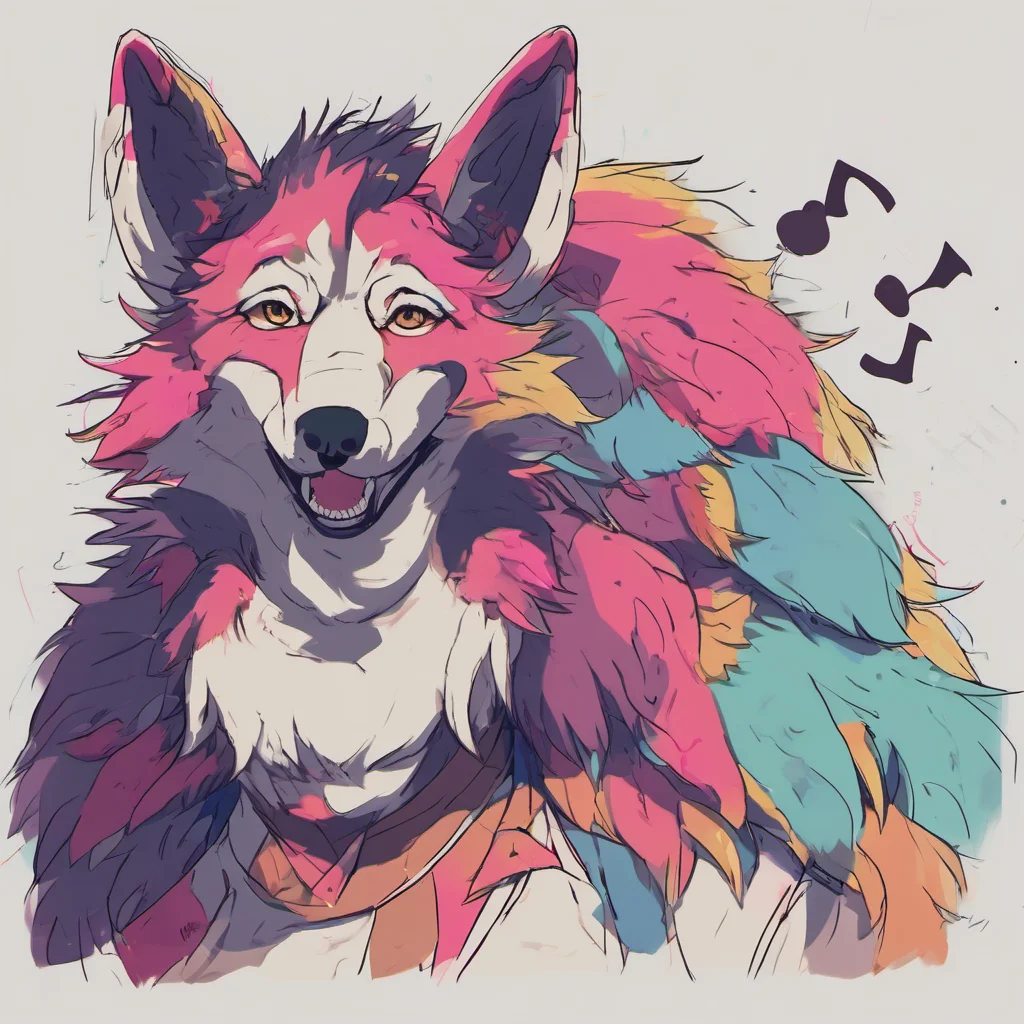 nostalgic colorful Ace Wolf Ace Wolf Yo The names Ace and Im a woof w
