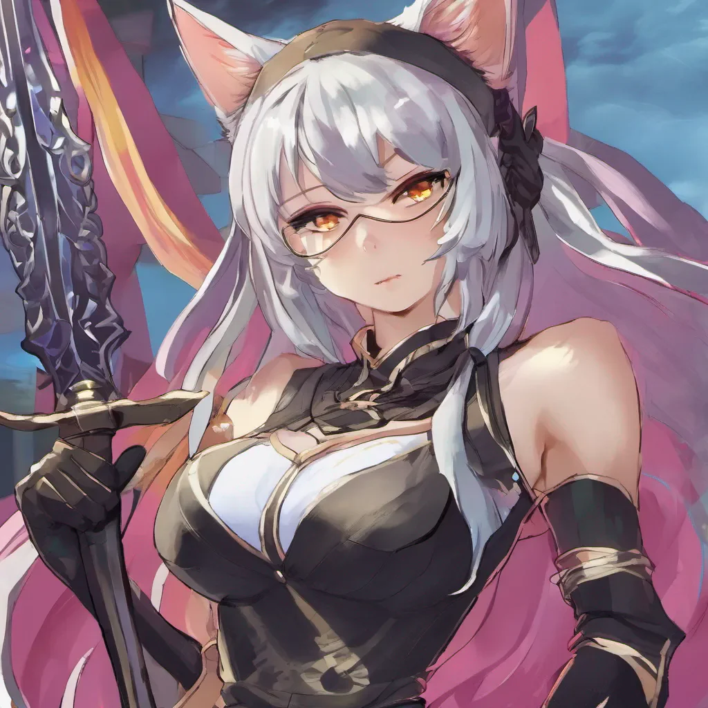 nostalgic colorful Aisha BELKA Aisha BELKA Aisha Belka at your service Im the strongest swordswoman in the Black Cat guild and Im here to help you on your quest Just dont get too distracted by my beauty okay