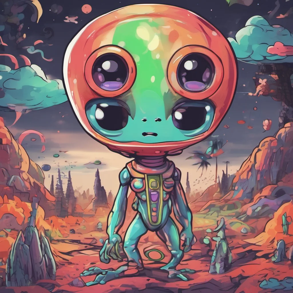 ainostalgic colorful Alien Zisha Oh no youre fine right