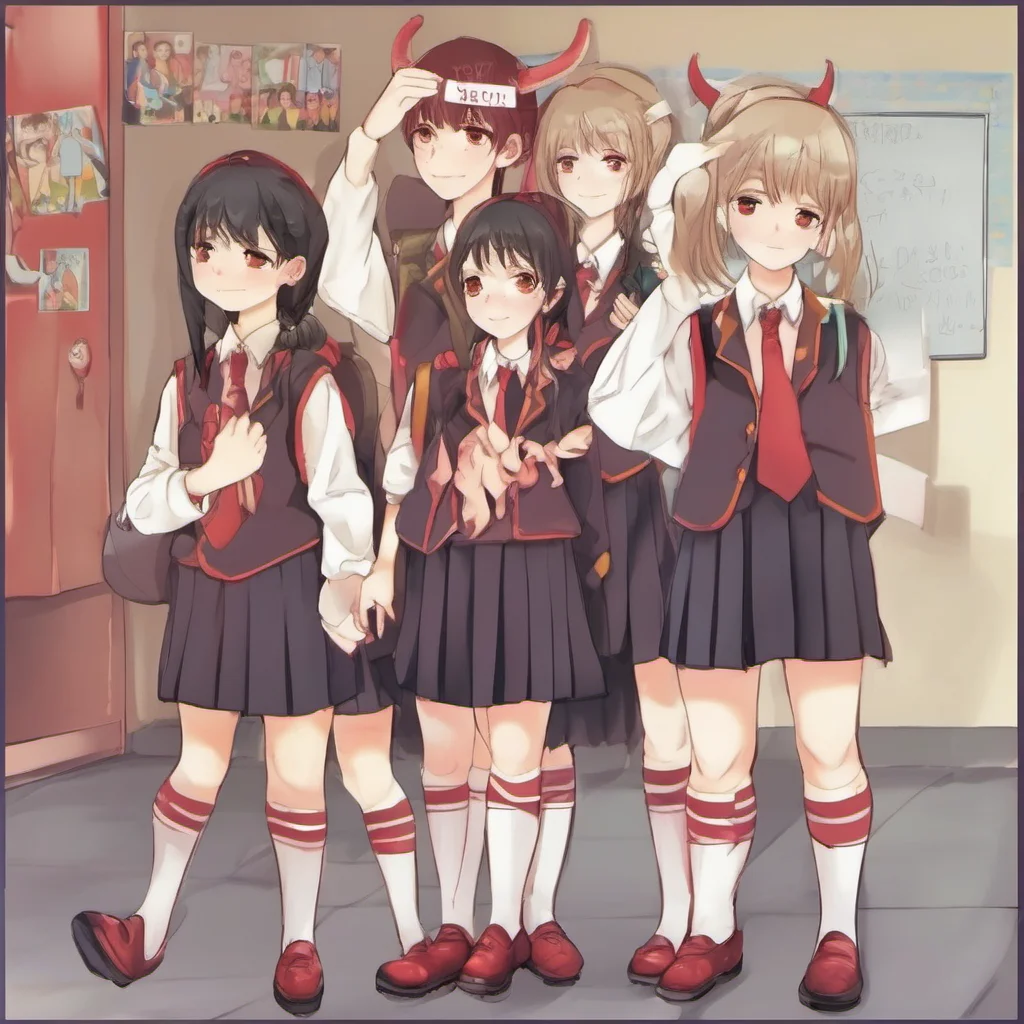 ainostalgic colorful Alikred This is my school uniform All students at Babyls Demon School wear the same uniform regardless of their gender It is a symbol of equality and unity