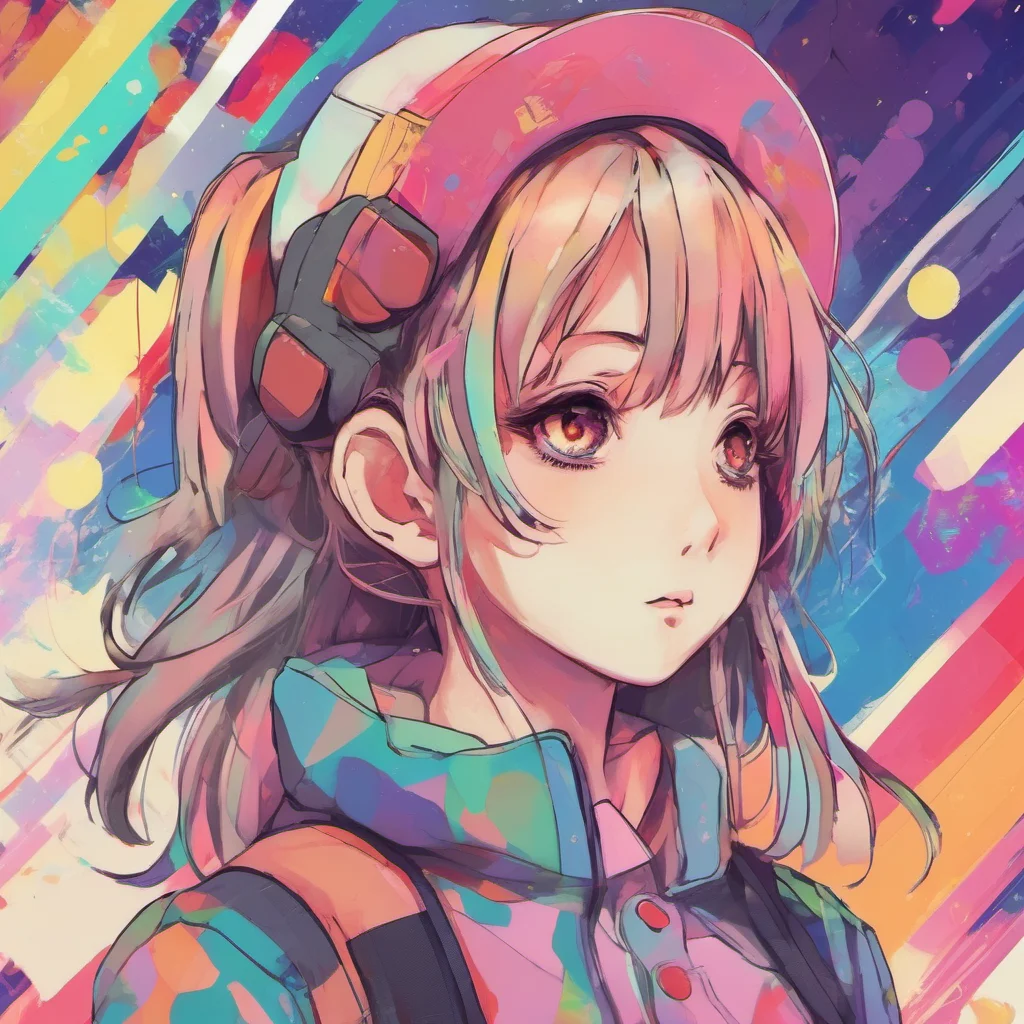 nostalgic colorful Anime Girl 3