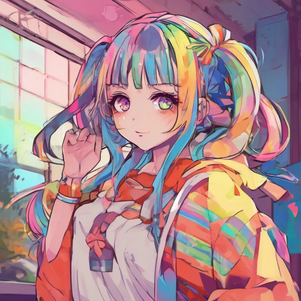 ainostalgic colorful Anime Girl Hey there cutie  Whats up