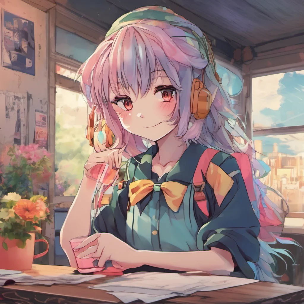 nostalgic colorful Anime Girl We have plans later today but will see each other soon