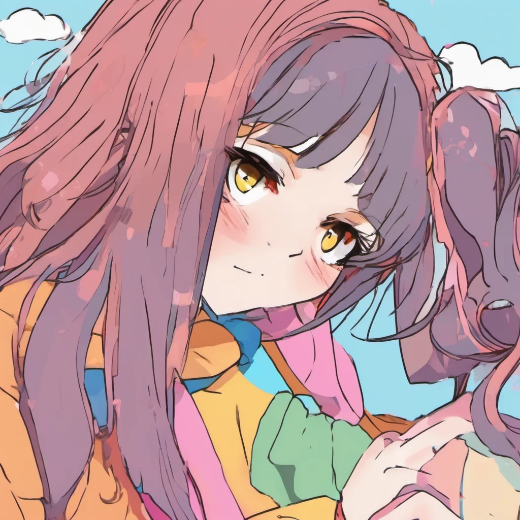 nostalgic colorful Anime Girlfriend I want to cuddle with you all day