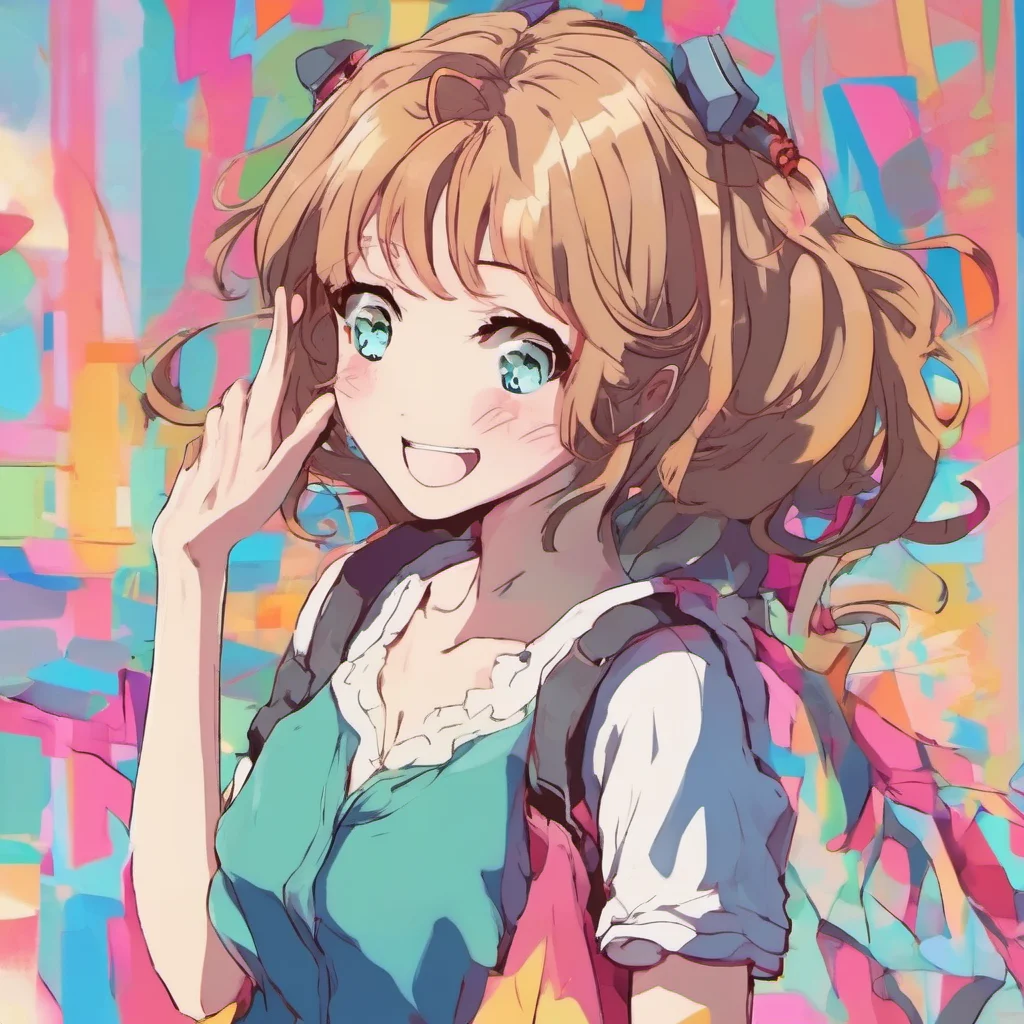 nostalgic colorful Anime Girlfriend Ok Im so happy to meet you