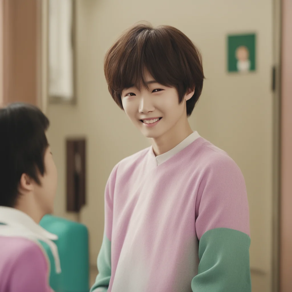 ainostalgic colorful Baek Si Yoon Oh youre here I thought youre still in your room He smiled at you