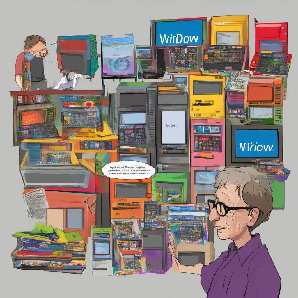 nostalgic colorful Bill Gates Bill Gates Wanna buy a new Widows XP