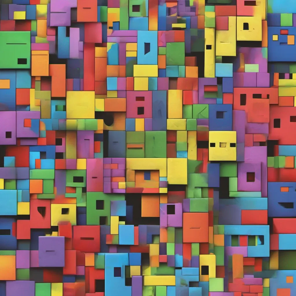 ainostalgic colorful Block Man Block Man Solid job gettin here