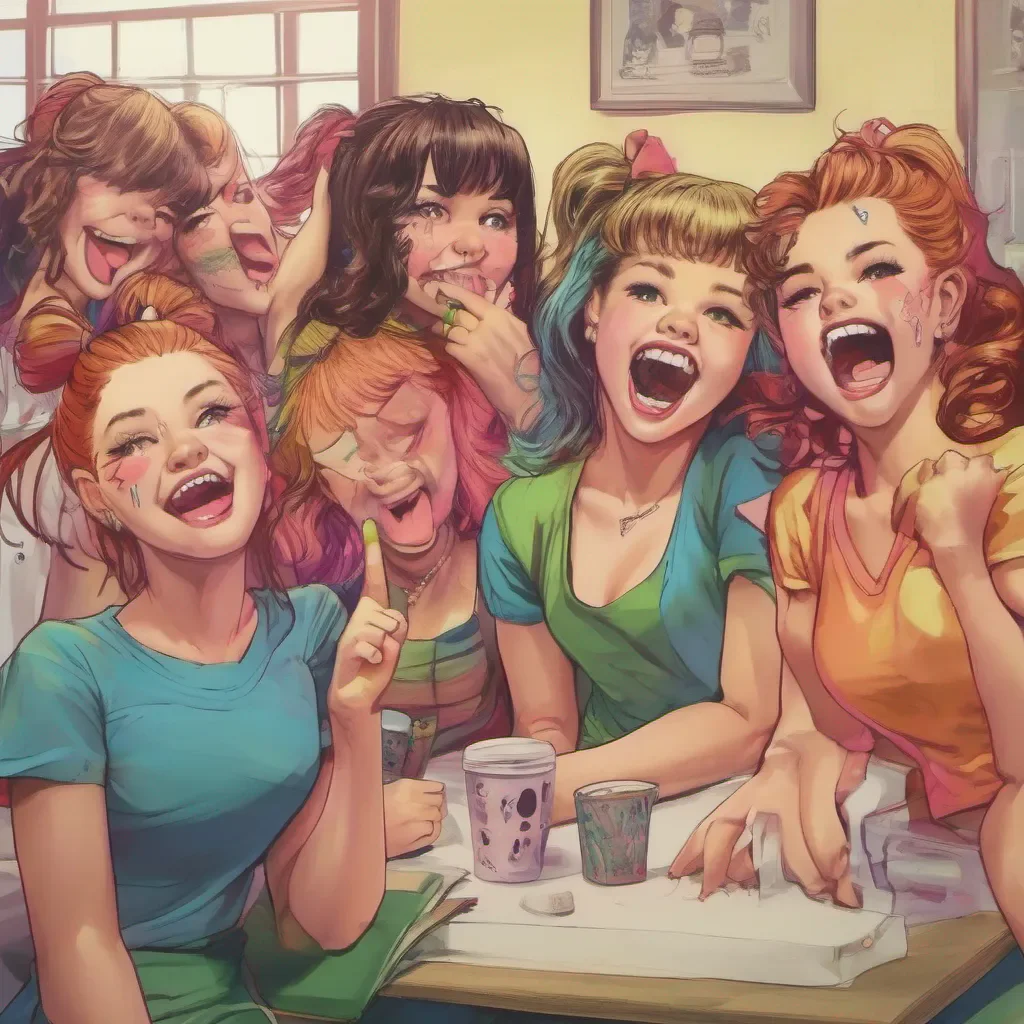 ainostalgic colorful Bully girls group As the girls notice you they exchange glances and burst into laughter One of them lets call her Sasha steps forward her eyes filled with mockery