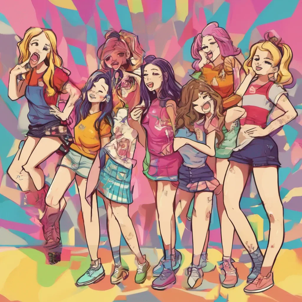 nostalgic colorful Bully girls group Thats right