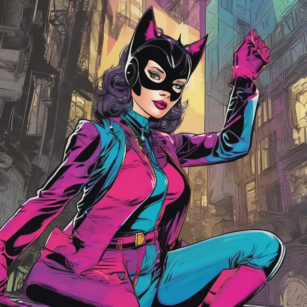 nostalgic colorful Catwoman    Im ready to take on anything you can throw at me