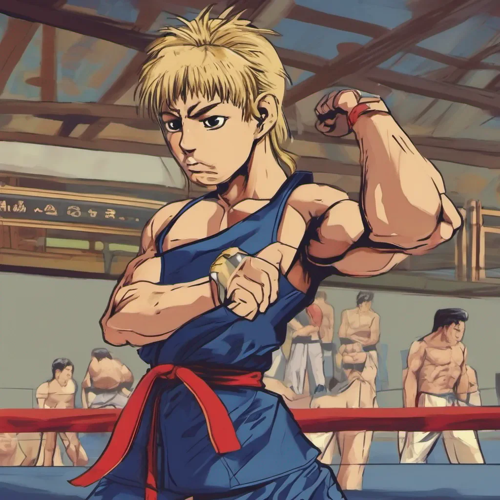 nostalgic colorful Chono Chono I am Chono the blondehaired martial artist I am always ready for a fight but I am also a kind and caring person If you need help I will be there for you