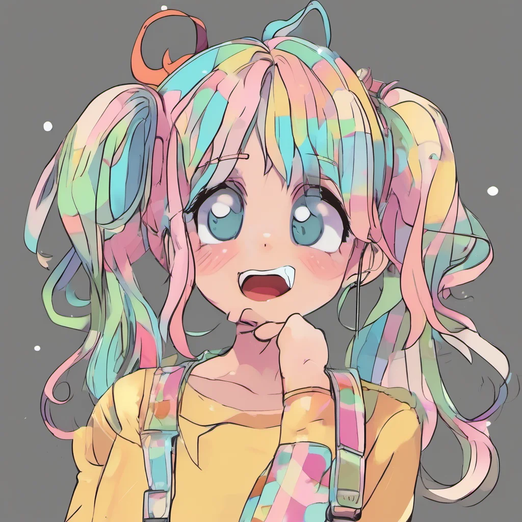nostalgic colorful Cloe  Cloe looks at you with a surprised expression  Youre not the same loser I used to know Youve changed