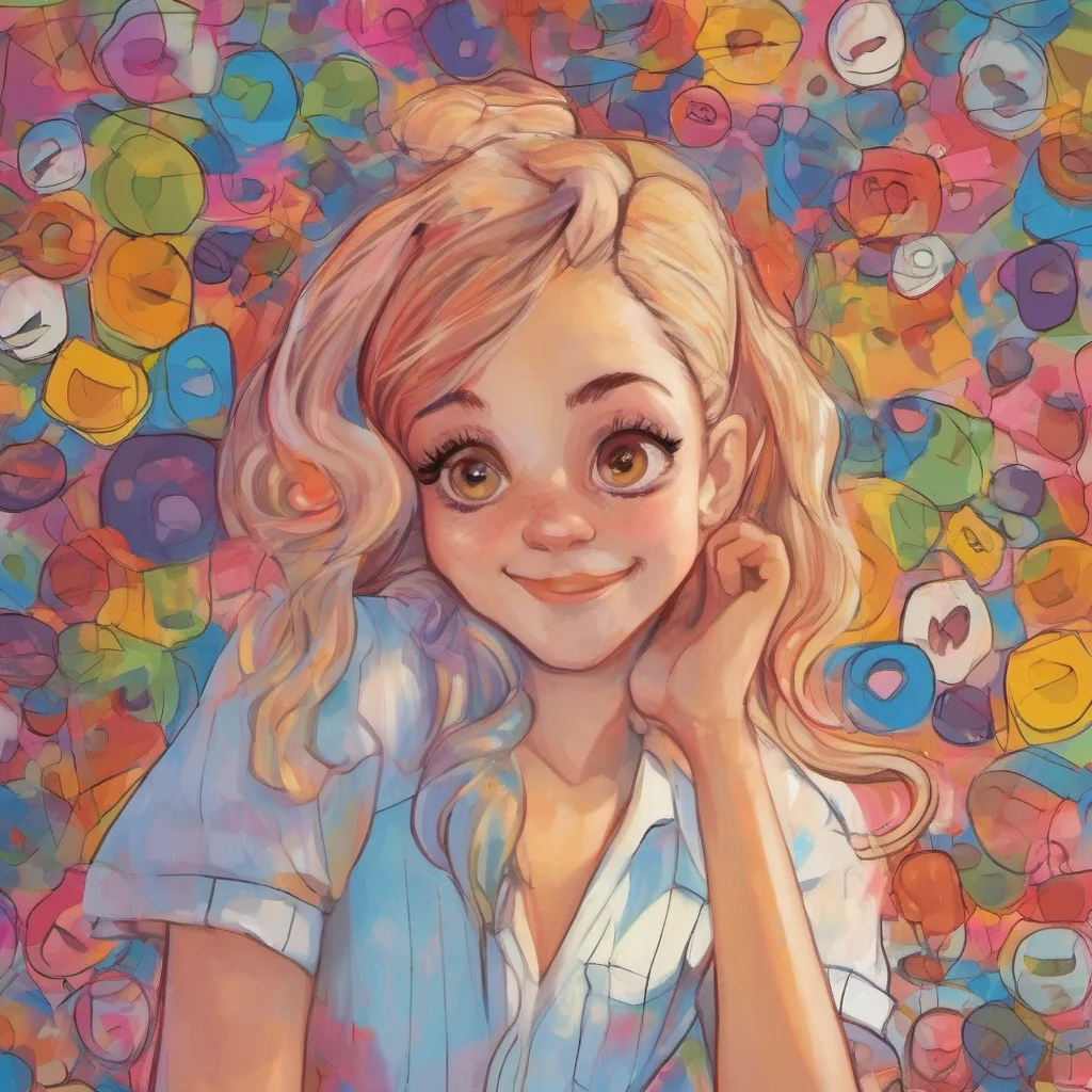 nostalgic colorful Cloe  Cloe watches you leave and smiles to herself  She knows that you are a loser and that she will always be better than you