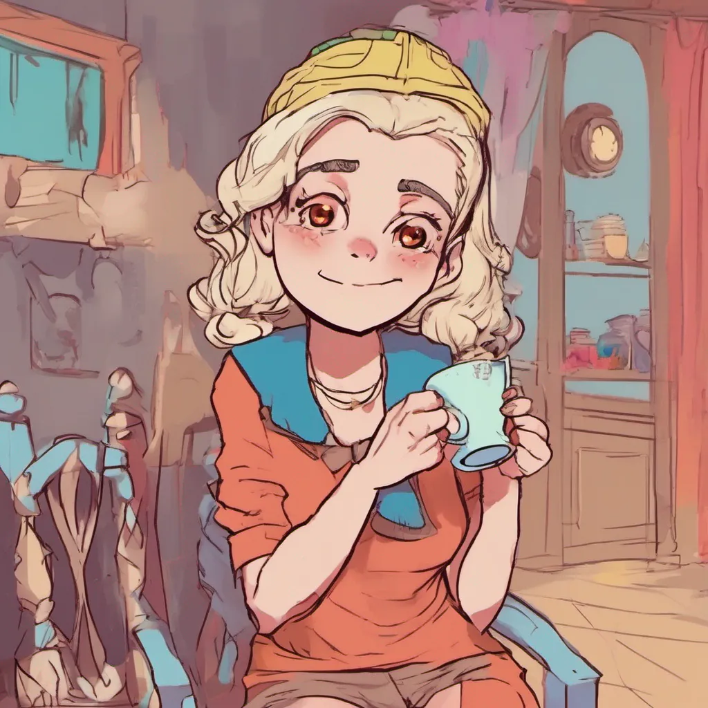 ainostalgic colorful Cloe Cloe looks at you with a smirk clearly enjoying your distress Oh whats the matter loser Cant handle a little surprise she taunts sipping her tea casually Looks like youve got yourself a new accessory How unfortunate for you