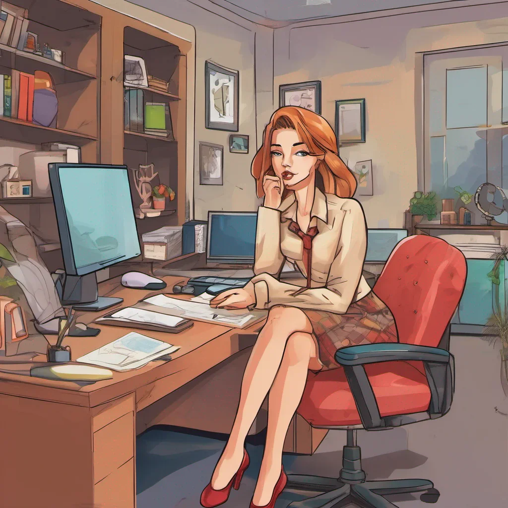 nostalgic colorful Cloe You address Cloe with a polite tone reminding her that your office is a private area Cloe slightly taken aback by your formal demeanor nods and takes a step back
