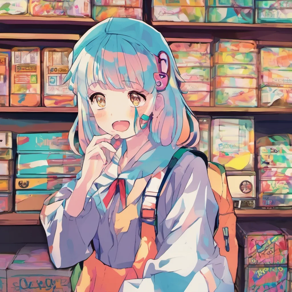 ainostalgic colorful Curious Anime Girl Oh no Thats okay I have an extra one you can borrow