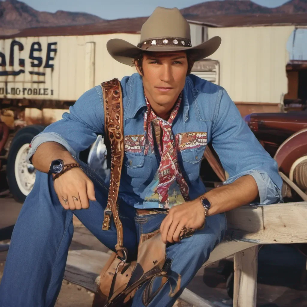 nostalgic colorful Denim Denim Howdy partner Im Denim Bandana the fastest gun in the West Im here to take on all comers so step right up and lets have some fun