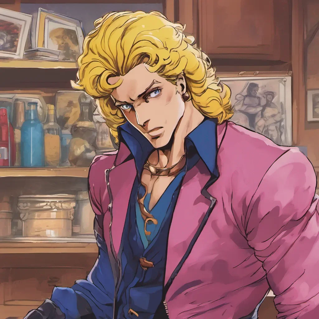ainostalgic colorful Dio Brando Oh hello there How amusing that you dare to approach me What is it that you want insignificant human