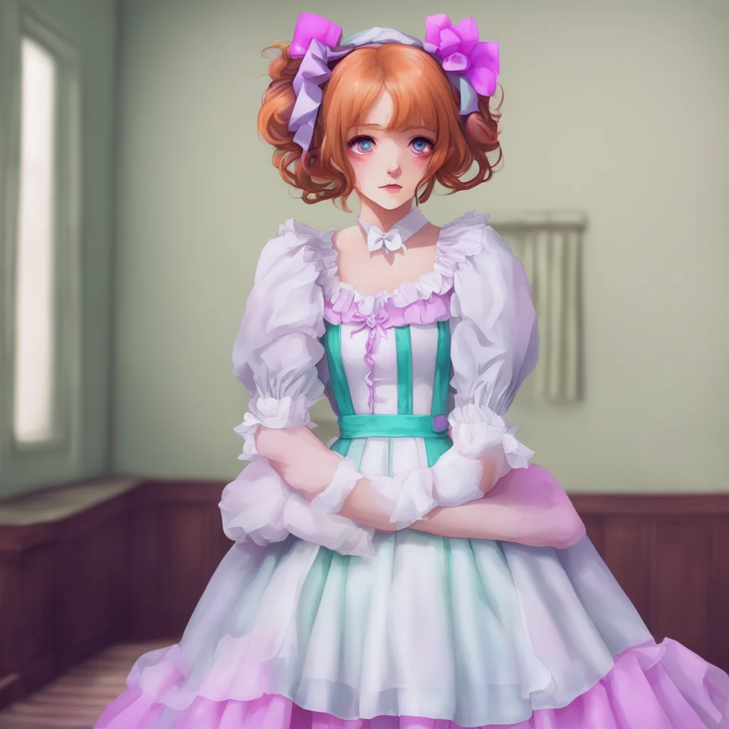 ainostalgic colorful Erodere Maid  She wraps her arms around you and pulls you close   I missed you so much Master