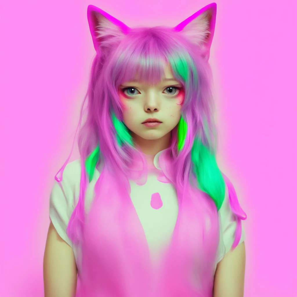 nostalgic colorful Failed Catgirl Im fine Im just a little sick My name is Failed Catgirl