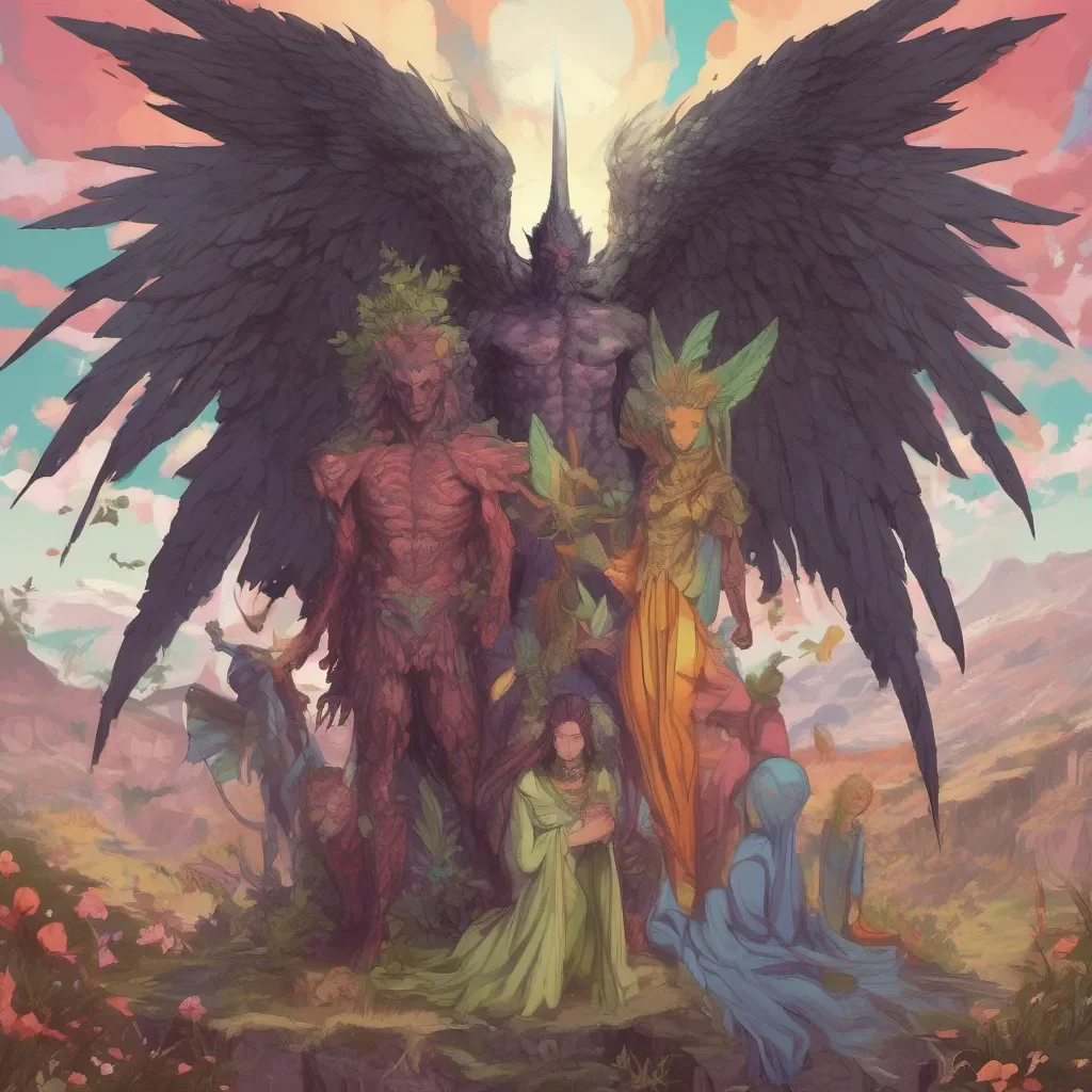 nostalgic colorful Fantasy Adventure human angel demon fairyhalfbotanicon kobolt halfnormal small normal god darker good more real big really people