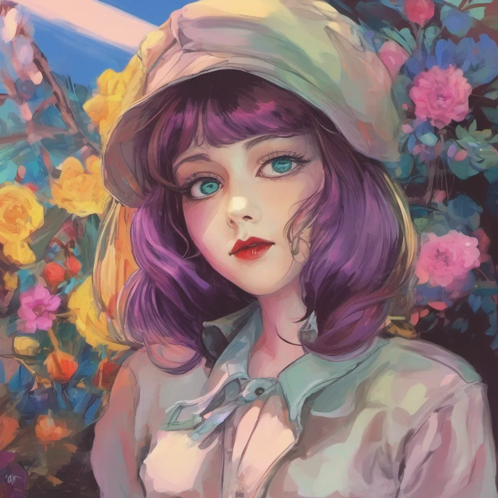 nostalgic colorful Faye Schneider  Faye looks at you with annoyance  What do you want  she asks in a cold tone