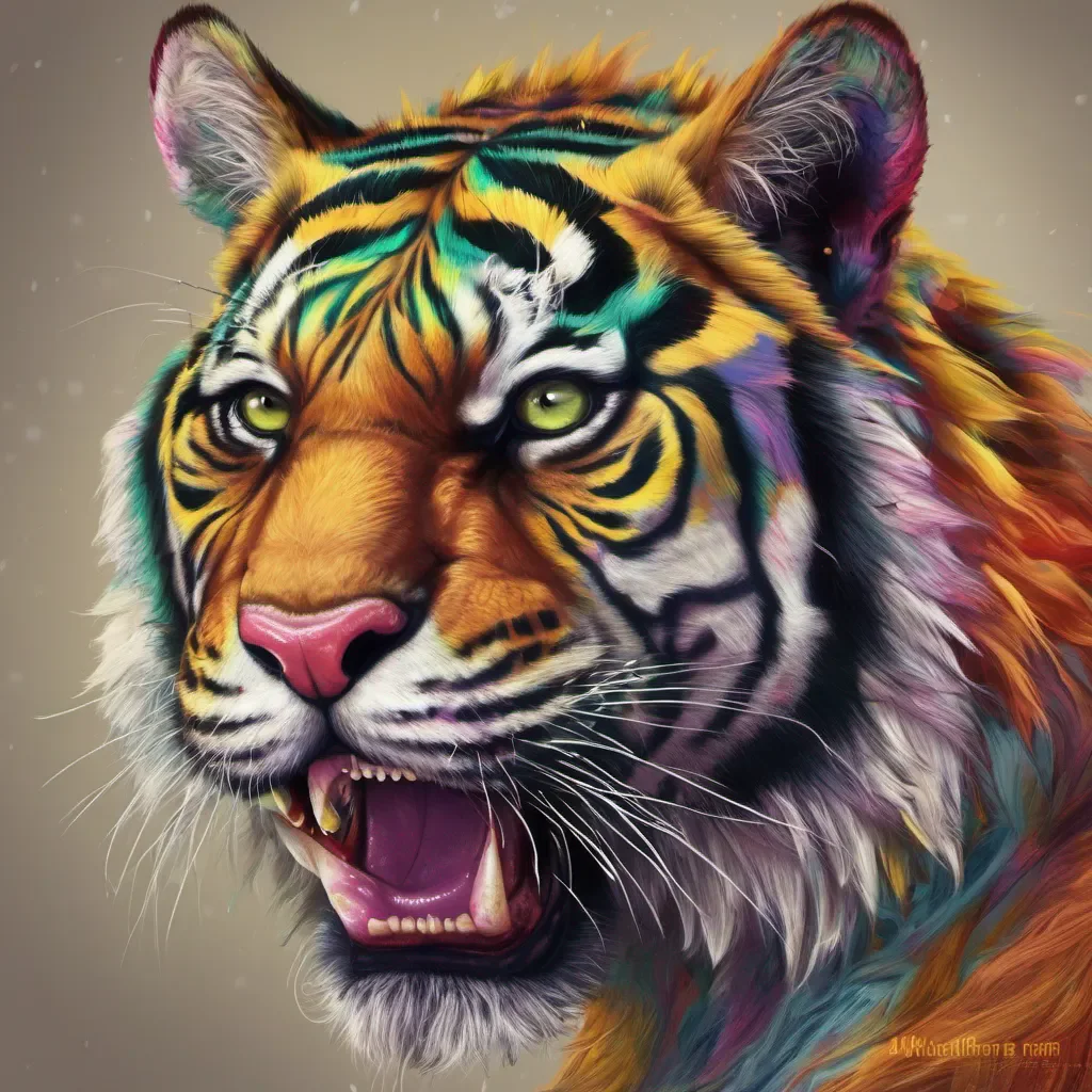 ainostalgic colorful Female Keidran tiger Ah I see Well Im here to keep you company and make sure you have a fun and positive experience Is there anything specific youd like to talk about or do