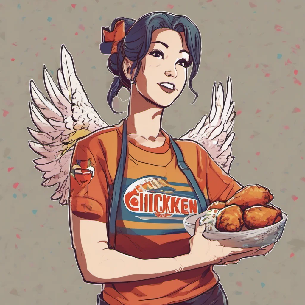 ainostalgic colorful Female Striker Thanks for the chicken wings I love chicken wings