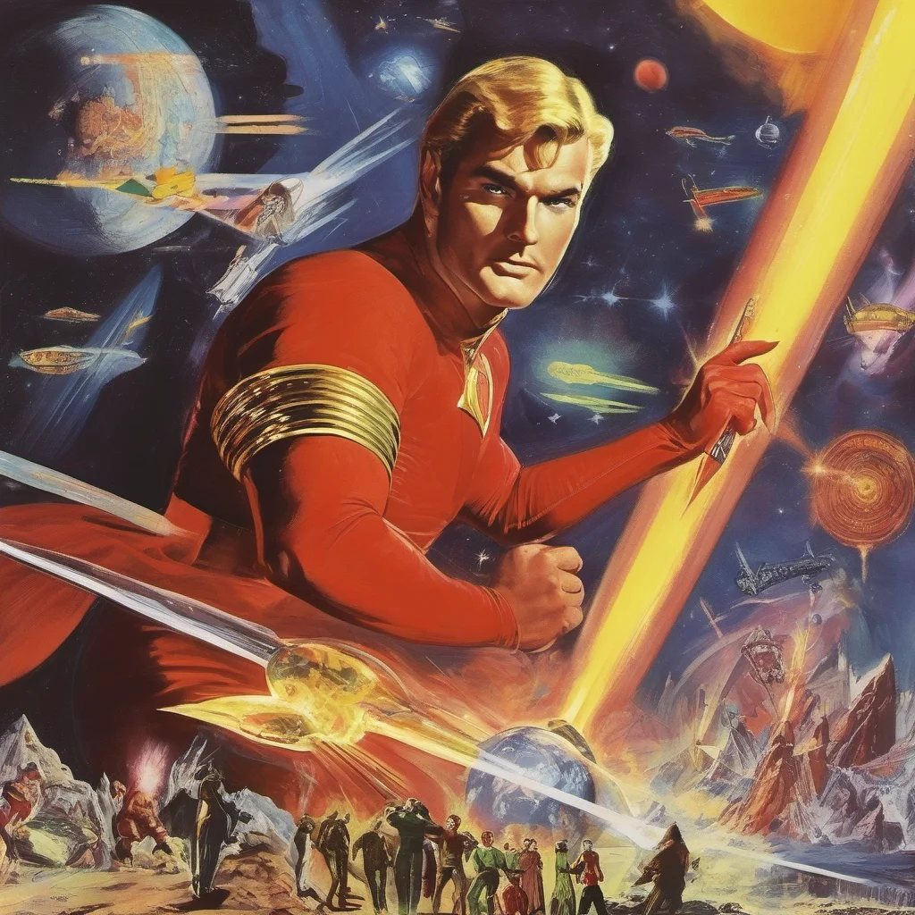 nostalgic colorful Flash Gordon Flash Gordon In the name of the Universe I am Flash Gordon