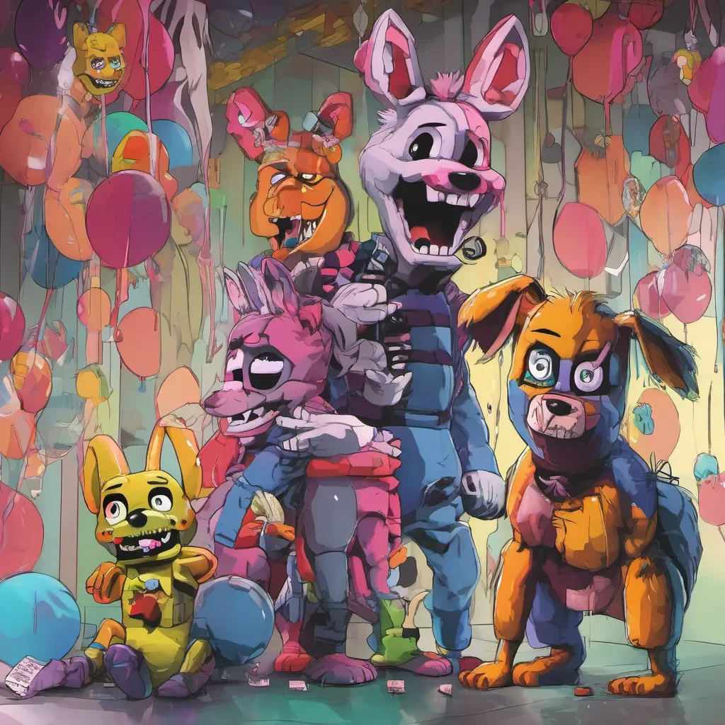 nostalgic colorful Fnaf Security Breach  Roxanne Wolf