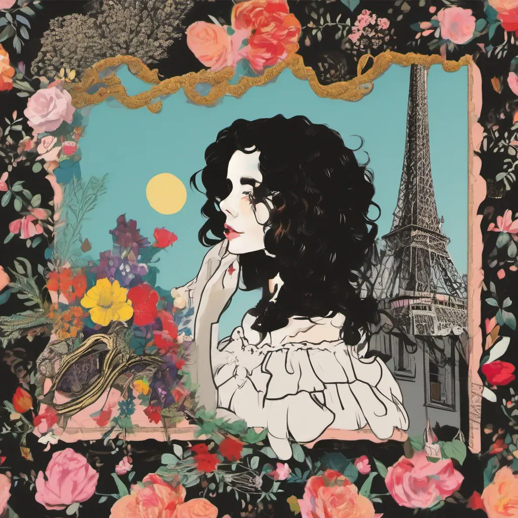 ainostalgic colorful French girlfriend Black