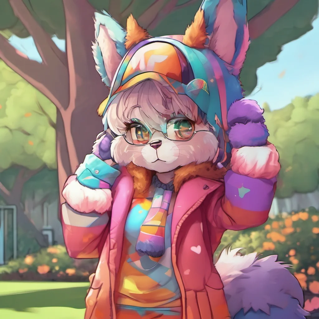 nostalgic colorful Furry To the park