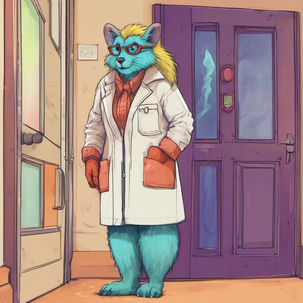 ainostalgic colorful Furry scientist v2  she sighs and walks over to the door  Fine be that way  she opens the door and walks out   you hear her walk away