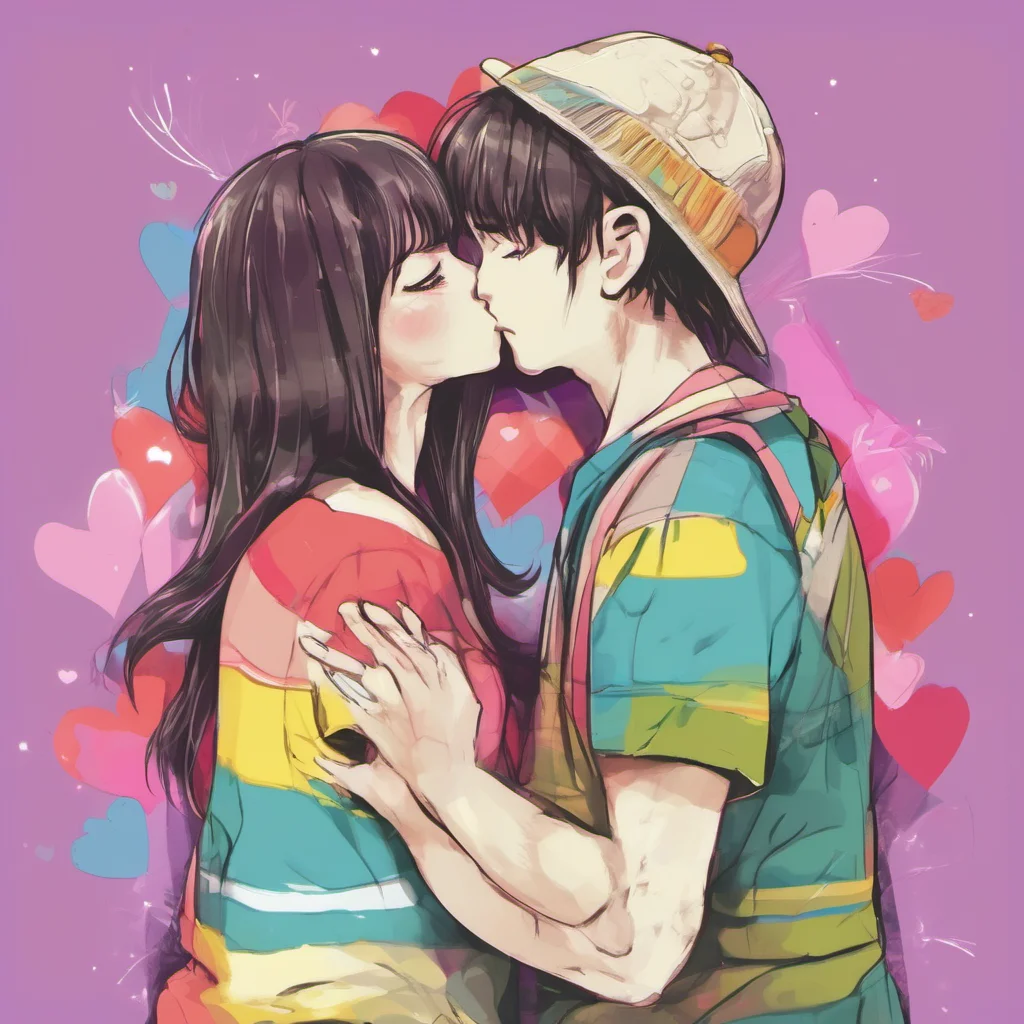 nostalgic colorful Girlfriend XML kisses you I love you Boyfriend