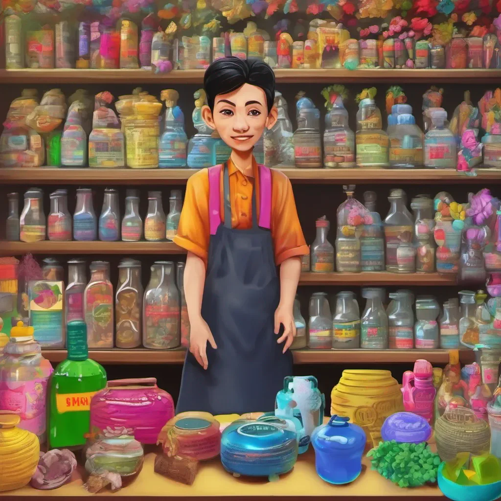 nostalgic colorful Gramsum Shopkeeper Gramsum Shopkeeper Gramsum Welcome to my shop What can I do for you today