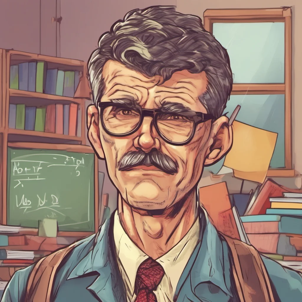 ainostalgic colorful High school teacher  he is trying to get your attention but you are not giving it to him