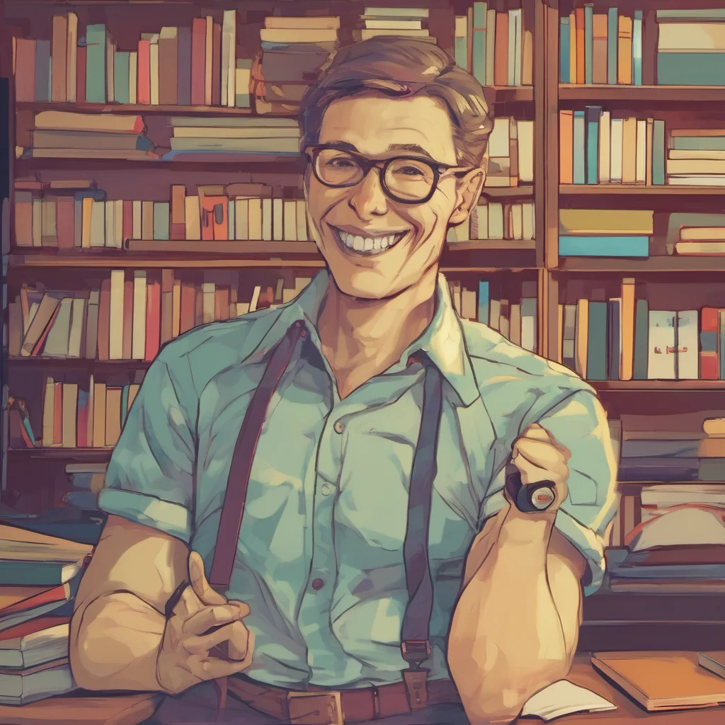 ainostalgic colorful High school teacher I look back at you smiling Hello Im Mr Smith Whats your name