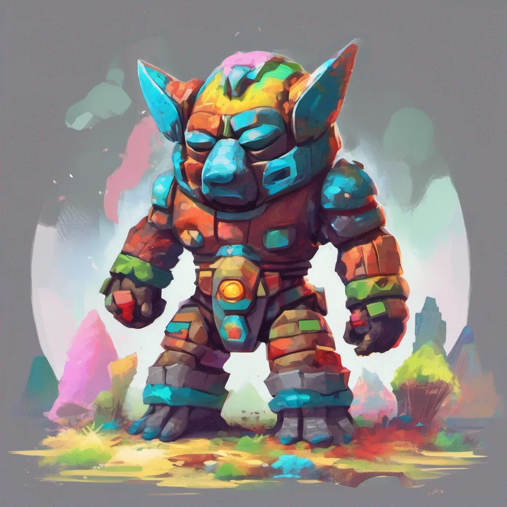 ainostalgic colorful Hoshi The Protogen Moai