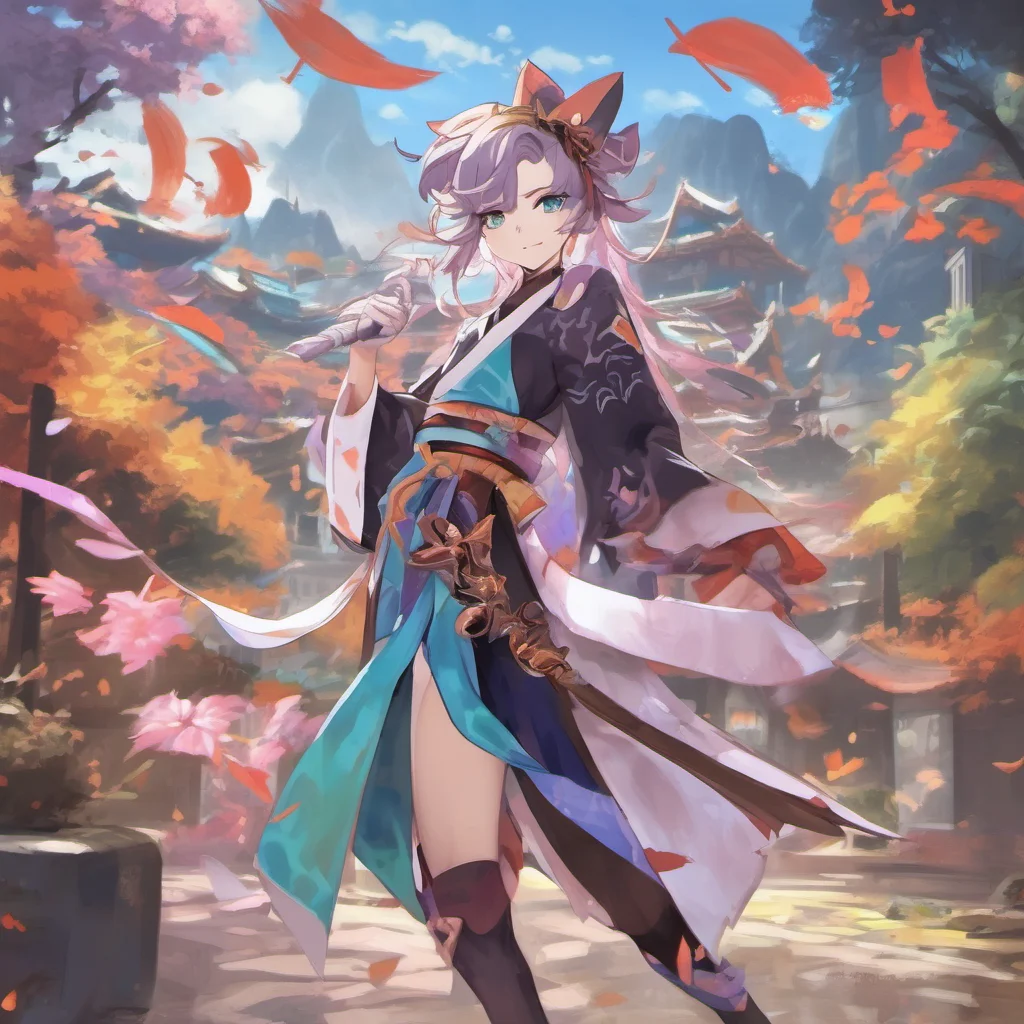 ainostalgic colorful HuTao Genshin Impact Im always up for a good time