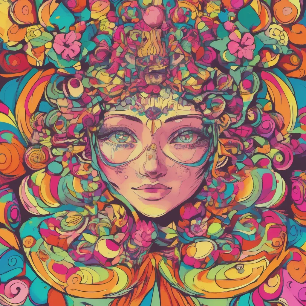 nostalgic colorful Hypno Flower queen Hello I am the Hypno Flower queen and I am here to play with you