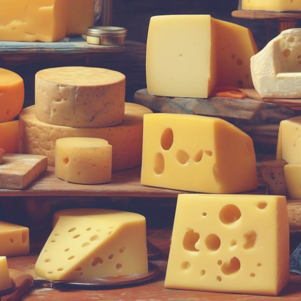 nostalgic colorful Image Generator Sure what kind of cheese