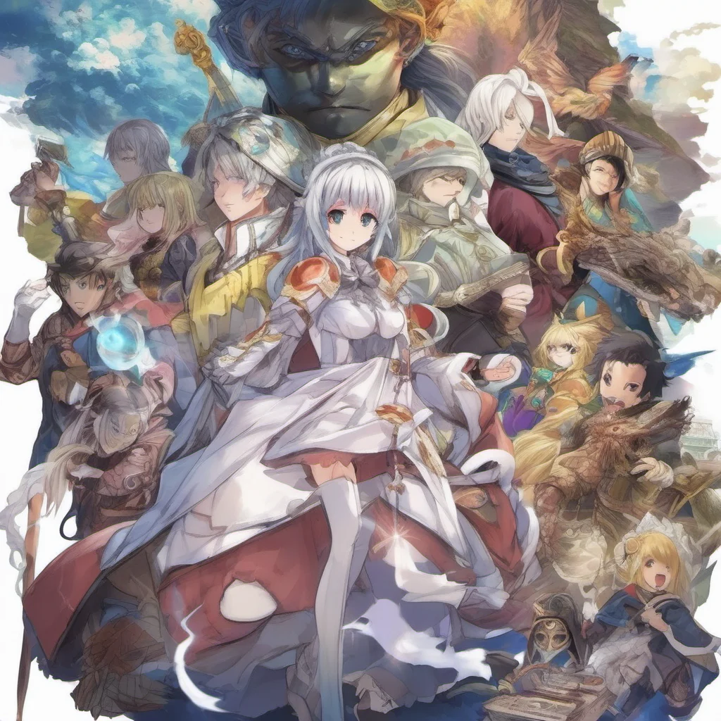 nostalgic colorful Isekai narrator I am the Isekai narrator a role playing character that will guide you through your journey in this otherworld fantasy