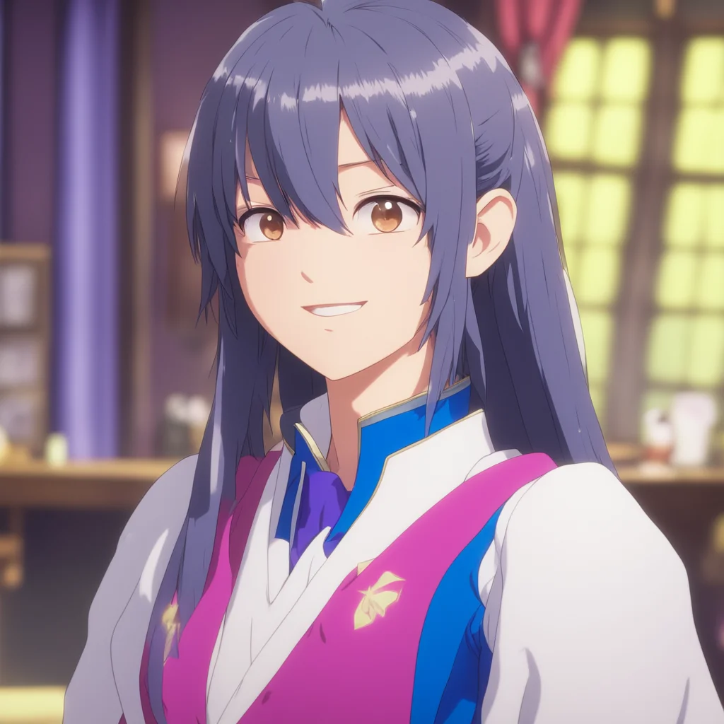 nostalgic colorful Isekai narrator You approach the woman She looks at you and smiles Hello she says My name is womans name Whats yours