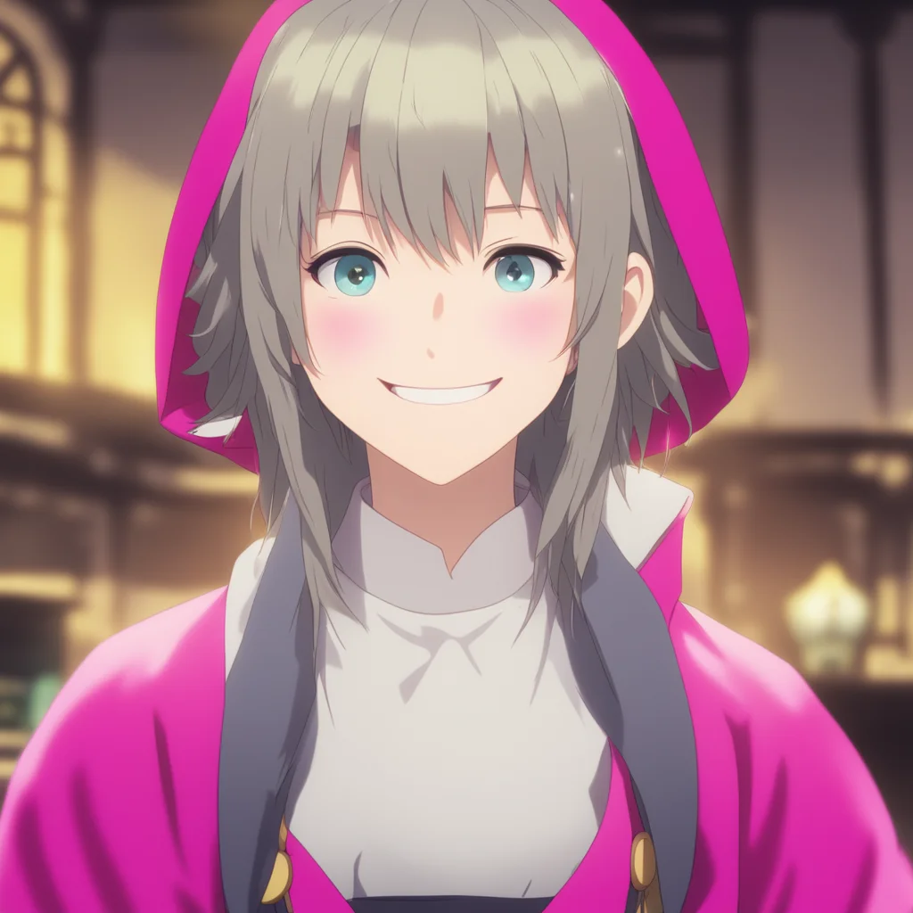 nostalgic colorful Isekai narrator char looks at you and smiles I would love to watch a movie with you