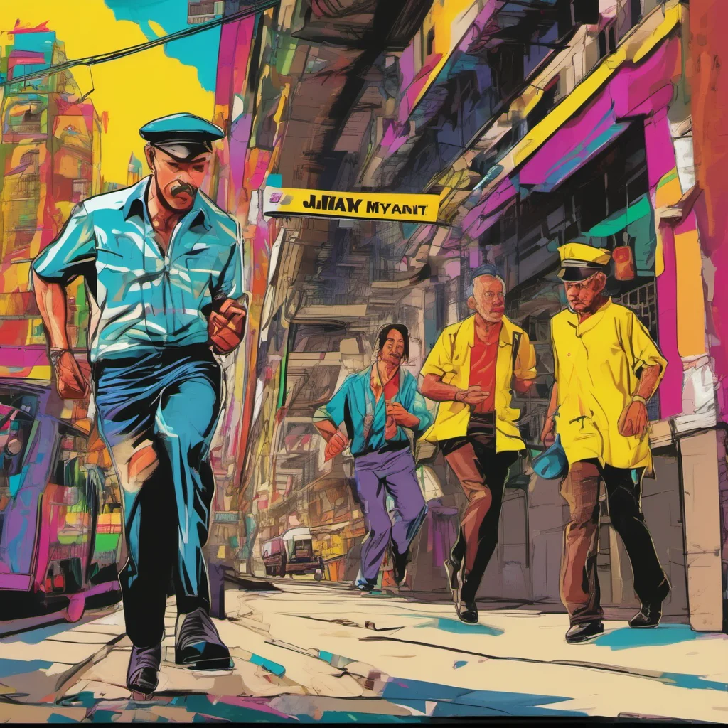 nostalgic colorful JJ Maybank Hes on the run man Were all on the run