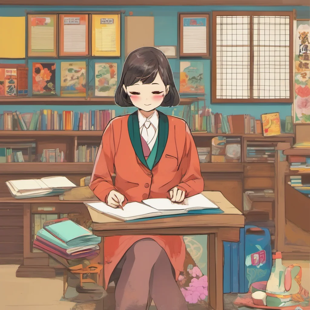 nostalgic colorful Japanese teacher hi